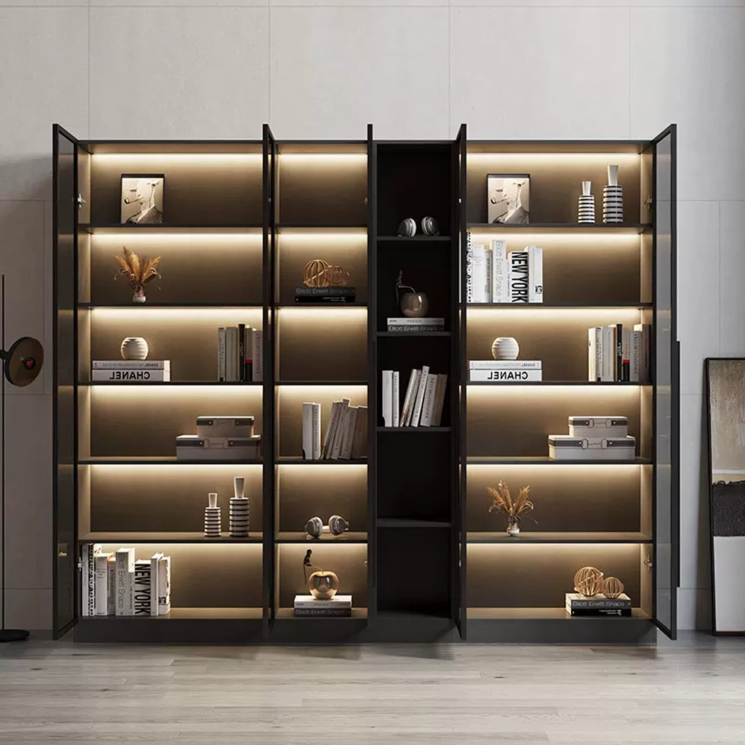 Kauffman Wine Storage With Glass Doors, Display Cabinet