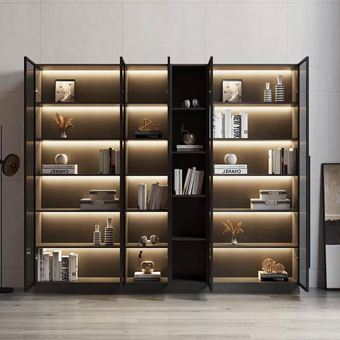 Kauffman Wine Storage With Glass Doors, Display Cabinet