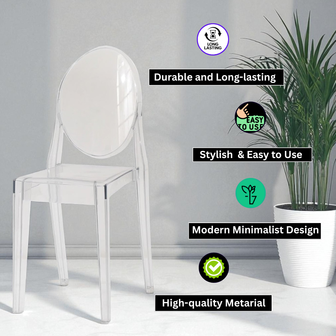 GHOST CLEAR PLASTIC CHAIR DINING CHAIR