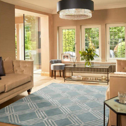 Vienna Blue Geometric Rug