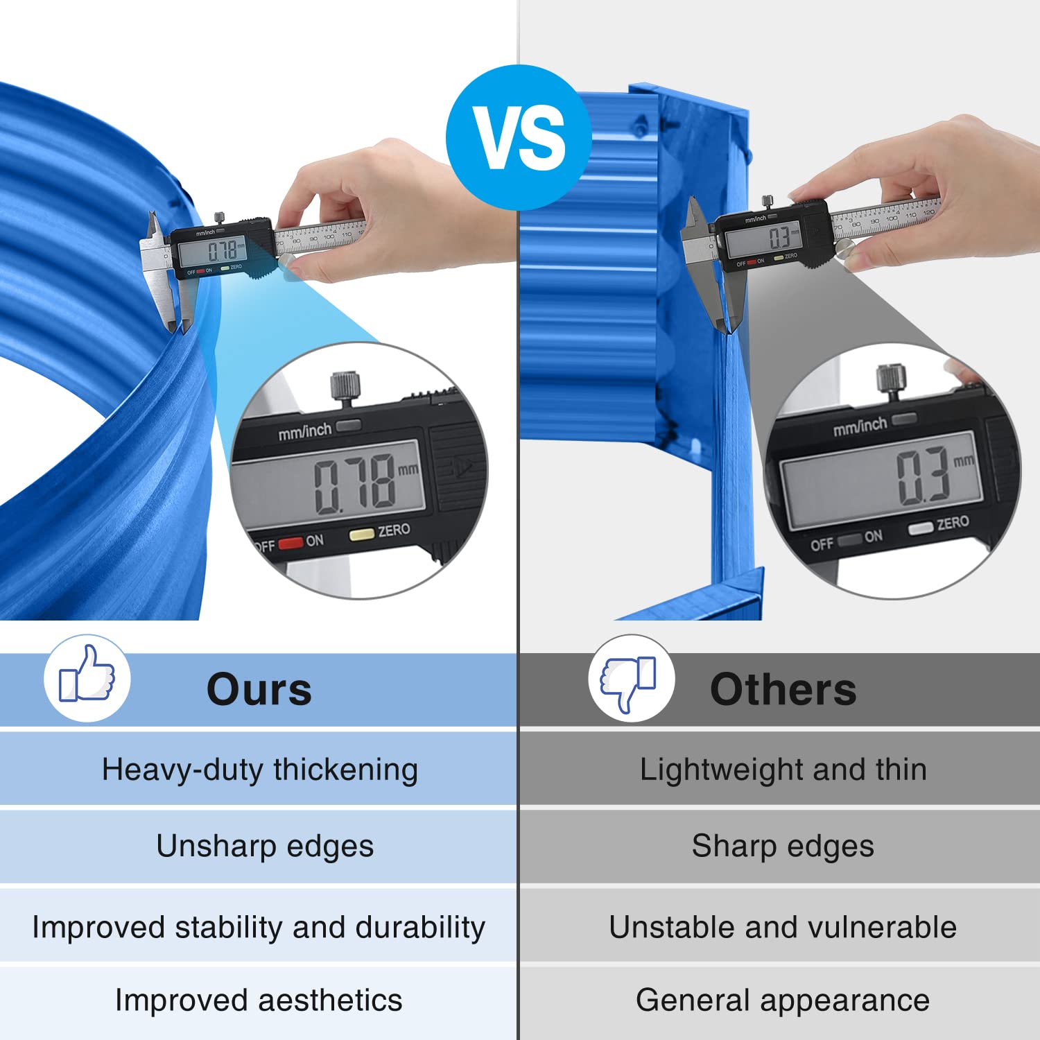 Land Guard Galvanized Raised Garden Bed Kit, Galvanized Planter Boxes Outdoor, Oval Large Metal Raised Garden Beds for Vegetables 4 x 2 x 1ft(1pcs)