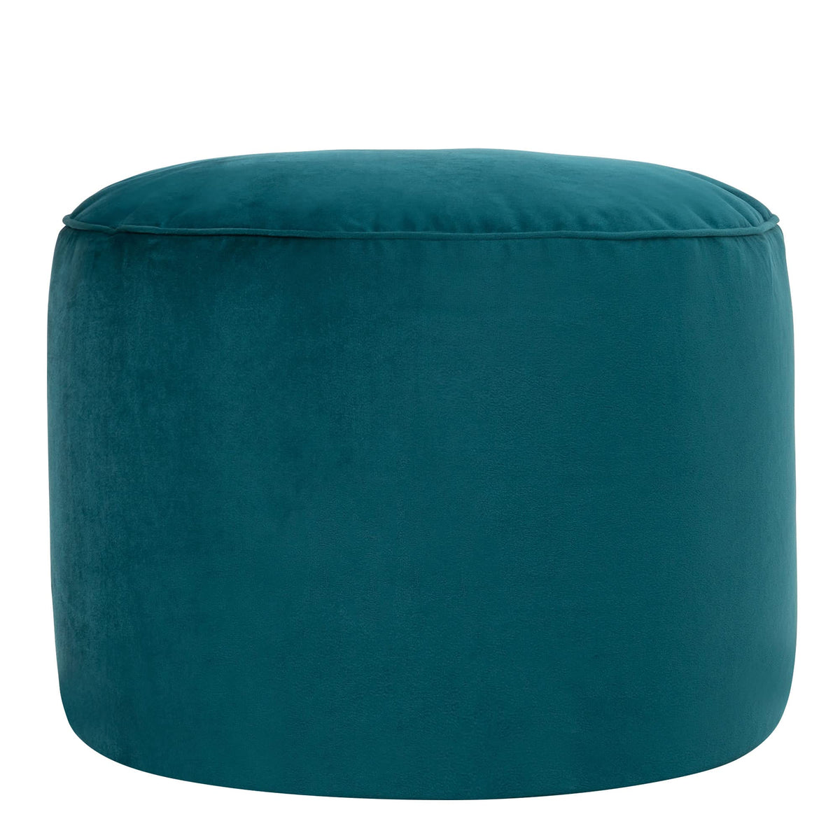 icon Milano Velvet Bean Bag Pouffe, Teal Green, Large Pouffe Footstool with Filling Included, Footrest, Bedroom, Living Room, Living Room Furniture
