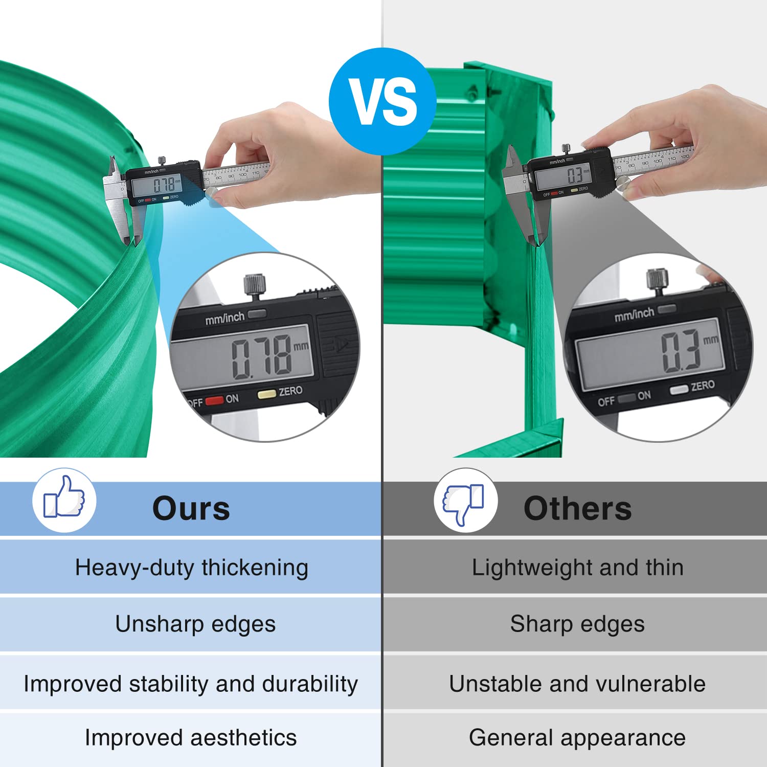 Land Guard Galvanized Raised Garden Bed Kit, Galvanized Planter Raised Garden Boxes Outdoor, Oval Large Metal Raised Garden Beds for Vegetables 4 x 2