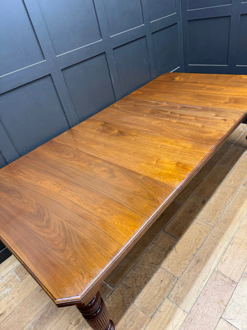 Victorian Solid Walnut Extending Dining Kitchen Table Seats 8 to 10 Antique