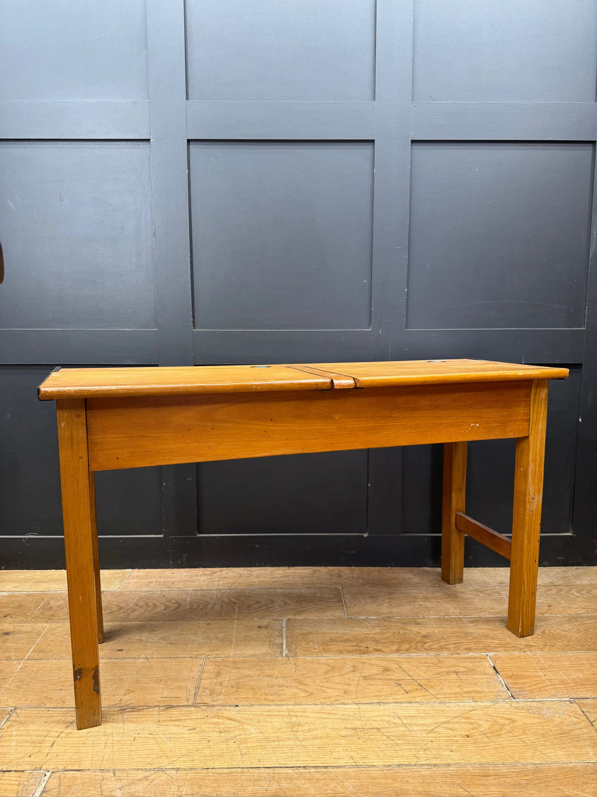 Vintage Double School Desk with Lift-Up Storage | Old Children’s Desk