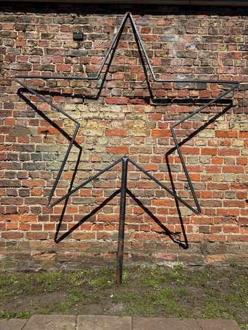 XL Black Metal Star Garden Stake Display Sculpture Christmas Wedding Decor
