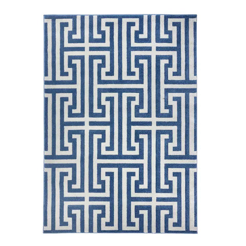 Origins Greek Key Rug | Navy/Grey