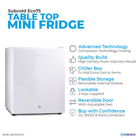 Subcold Eco75 Table Top Fridge