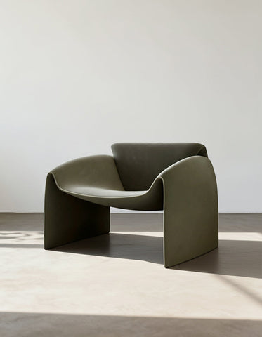 Classic Crab Armchair, Real Leather