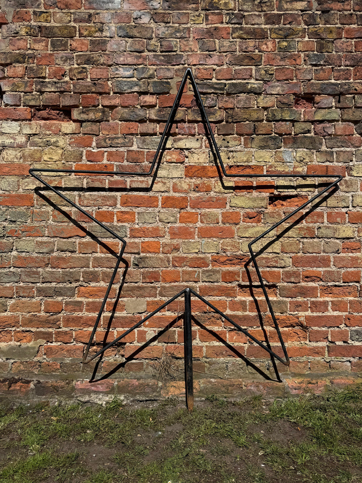Large Black Metal Star Garden Stake Display Sculpture Christmas Wedding Decor
