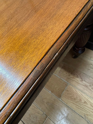 Victorian Solid Walnut Extending Dining Kitchen Table Seats 8 to 10 Antique
