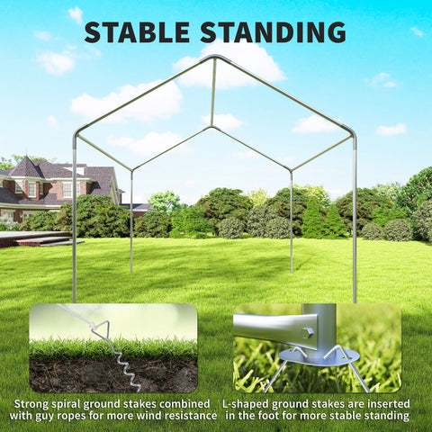 Outsunny 3 x 3 m Party Tent, Outdoor Canopy Tent Shelter with Removable Sidewalls, 4 Zipped Doors, for Parties, Wedding, Grey