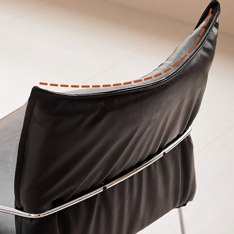 Egan Dining Chair With Armrests, Leather