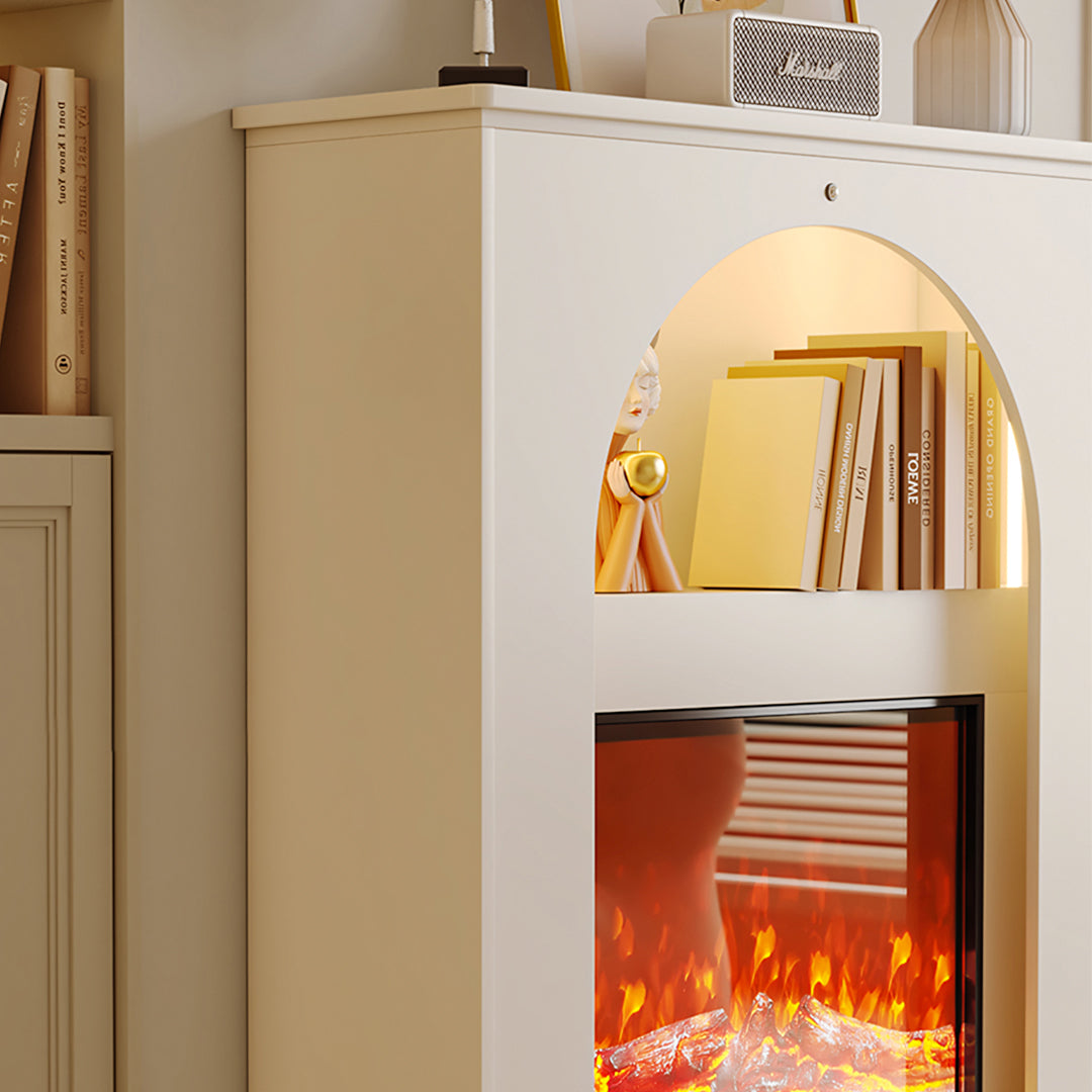 Slimline Console Table With LED Light And Fake Fireplace