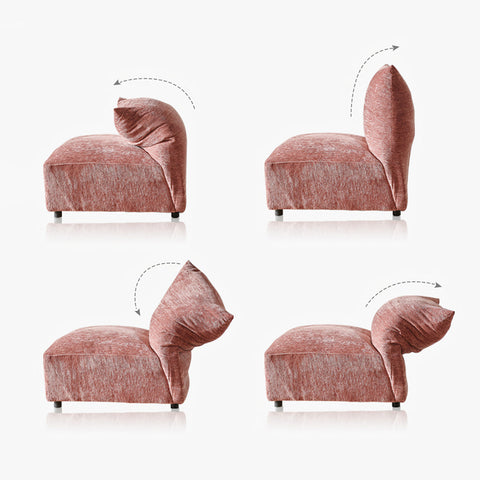 Berisha Petal Three Seater Corner Sofa, Four Seater Curved Sofa