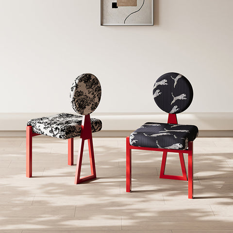 Adetokunbo Accent Dining Chair, Black & Red