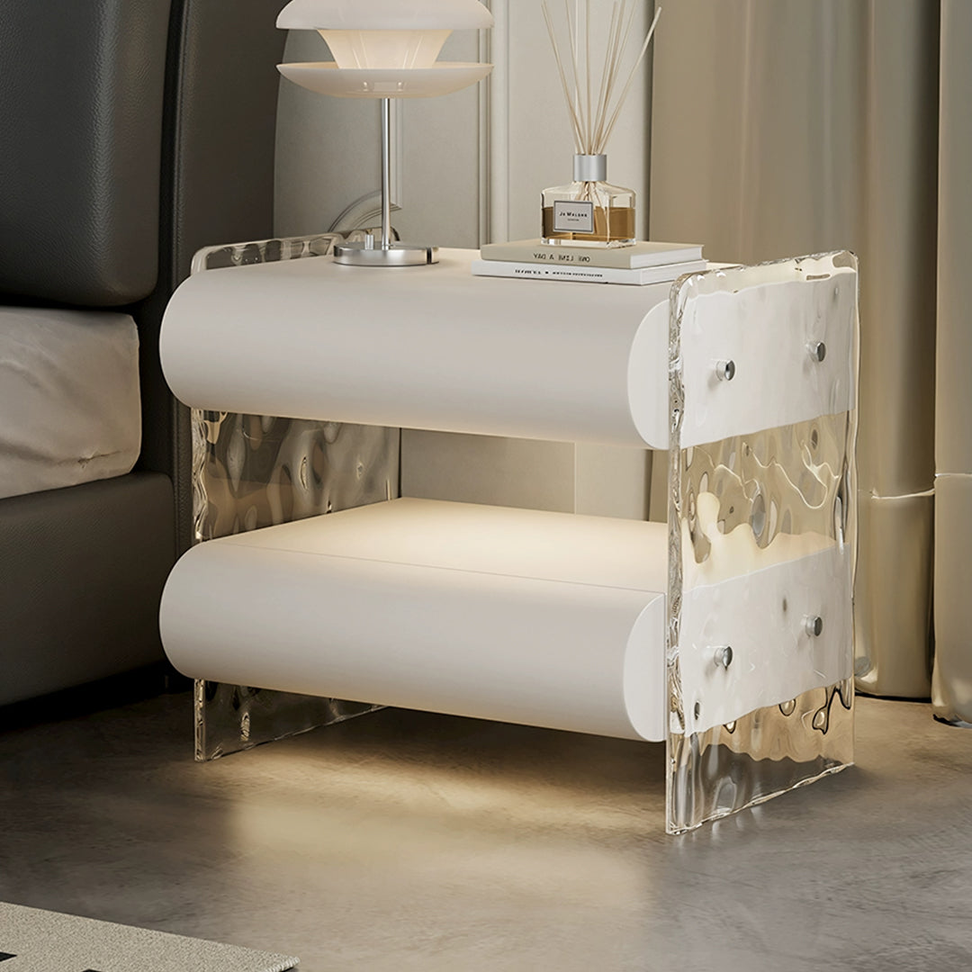 Figueroa Bedside Table With Storage & Light Strip