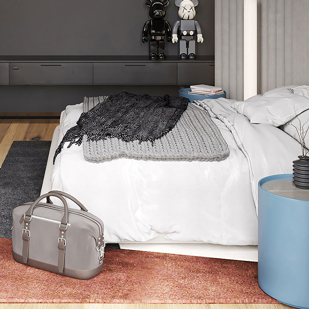 Soren King Size Bed, Super King Size, No Storage, Grey