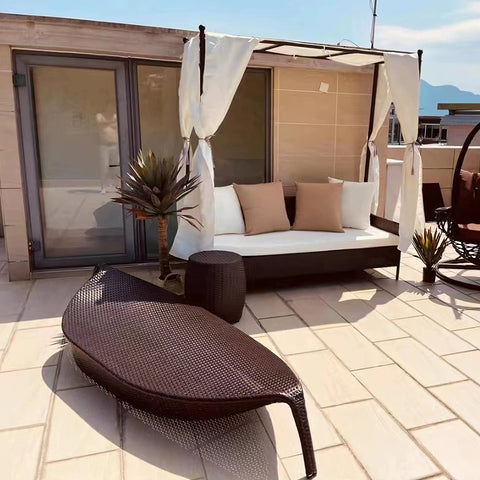 Escobar Garden Outdoor Sun Lounger, Rattan