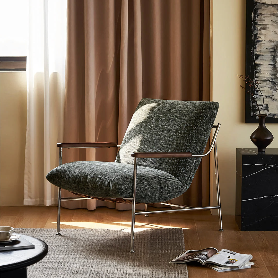 Orozco Lounge Chair With Ottoman, Chenille