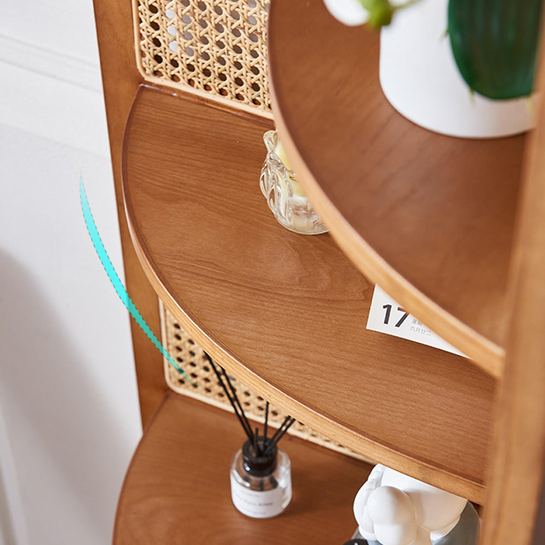 Vicente Triangle Bookshelf, Rattan