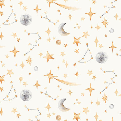 Watercolour Stars & Constellation Wallpaper | Celestial Night Sky