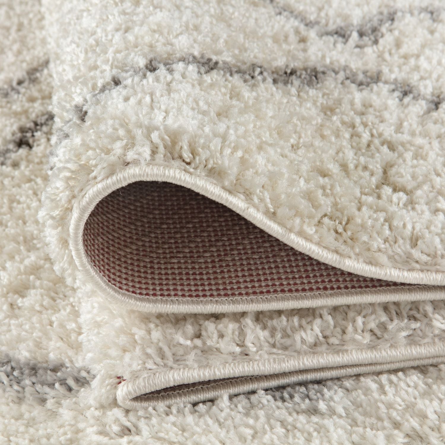 Moroccan Ivory Grey Shaggy Rug | 800