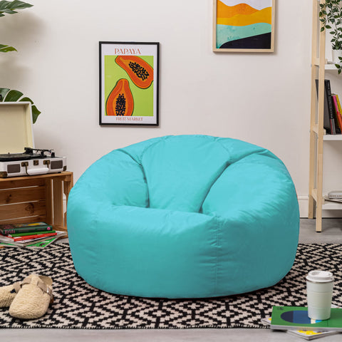 Bean Bag Bazaar Outdoor Bean Bag, Orange, Water Resistant Fabric, Large Beanbag with Filling Included, Floor Chair, Garden Chair, Outdoor Seating,