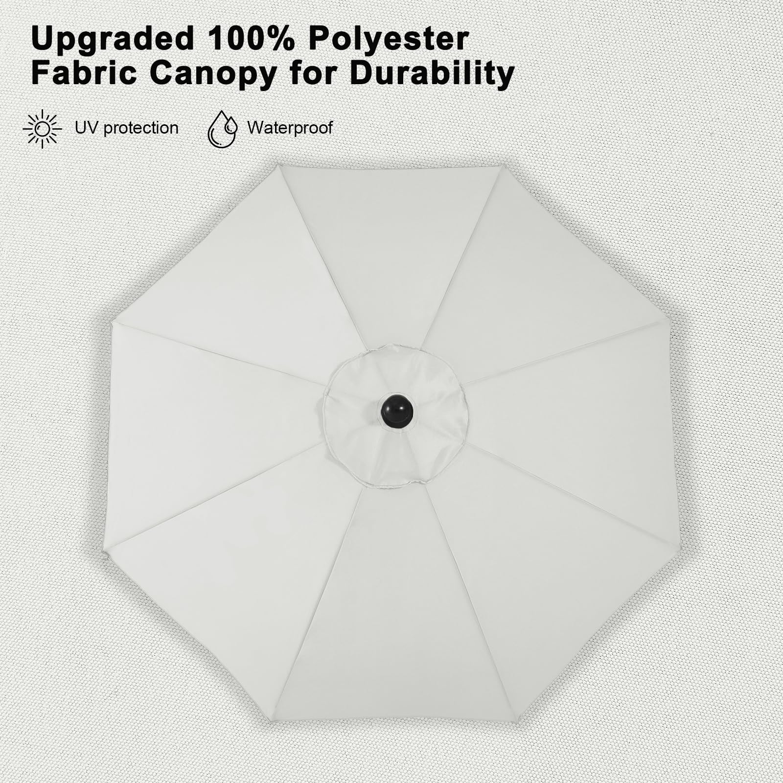 ABCCANOPY 2.3M Parasol Patio Umbrella Table Market Umbrella with Push Button Tilt for Garden, Deck, Backyard and Pool, 8 Ribs 13+Colors