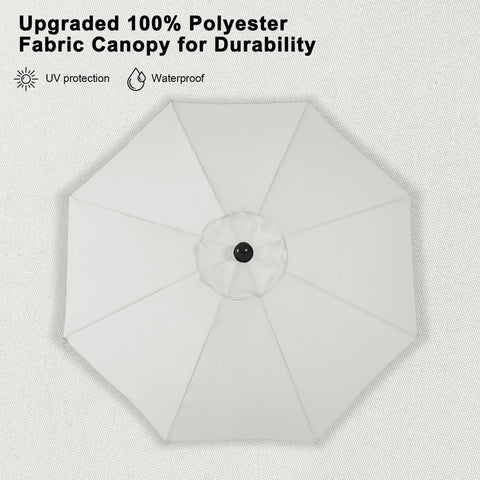 ABCCANOPY 2.3M Parasol Patio Umbrella Table Market Umbrella with Push Button Tilt for Garden, Deck, Backyard and Pool, 8 Ribs 13+Colors