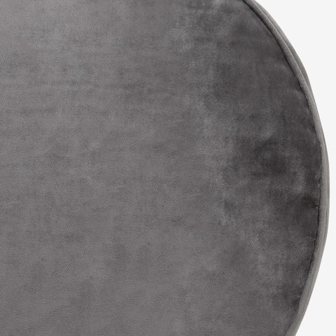 icon Milano Velvet Bean Bag Pouffe, Charcoal Grey, Large Pouffe Footstool with Filling Included, Footrest, Bedroom, Living Room, Living Room Furniture