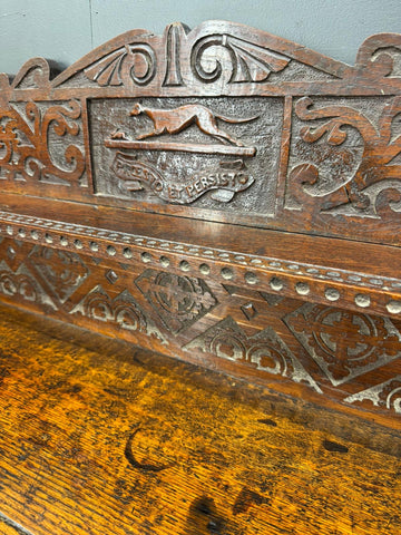 Antique Anglo-Indian Carved Oak Hall Table Sideboard / Antique Console Side Table