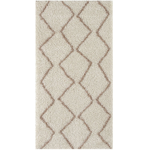 Moroccan Ivory Beige Shaggy Rug | 830