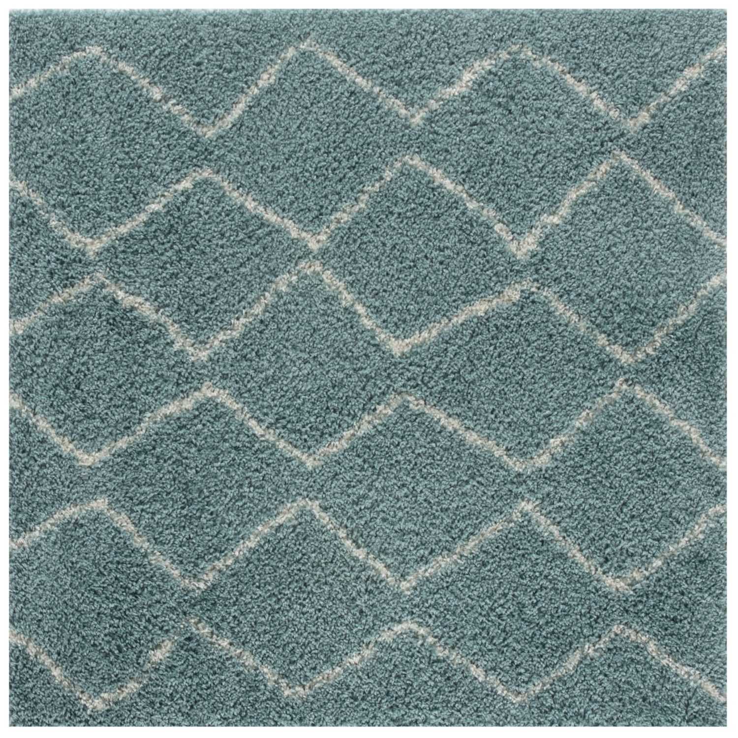 Moroccan Duck Egg Blue Shaggy Rug | 850