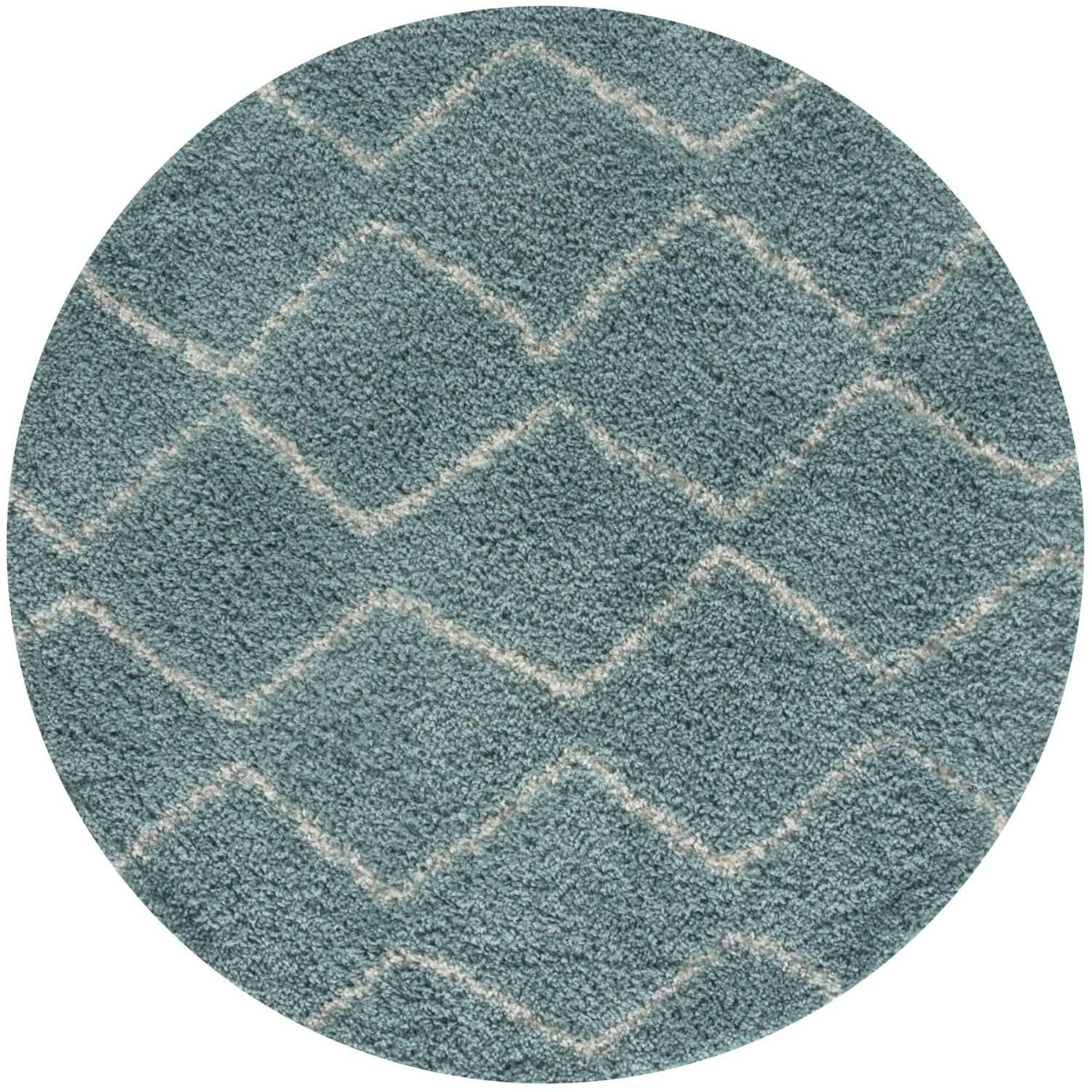 Moroccan Duck Egg Blue Shaggy Rug | 850