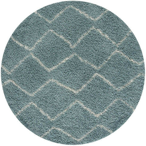 Moroccan Duck Egg Blue Shaggy Rug | 850