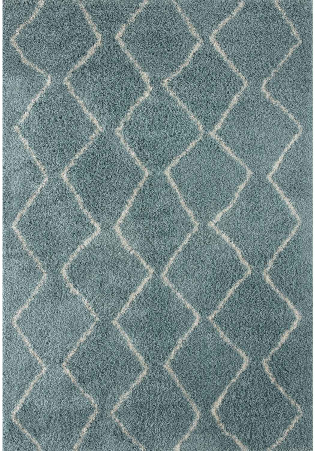 Moroccan Duck Egg Blue Shaggy Rug | 850