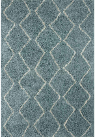 Moroccan Duck Egg Blue Shaggy Rug | 850