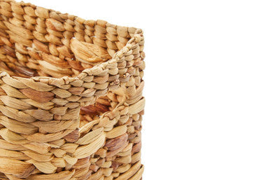 Lidi Set of 3 Natural Water Hyacinth Storage Baskets