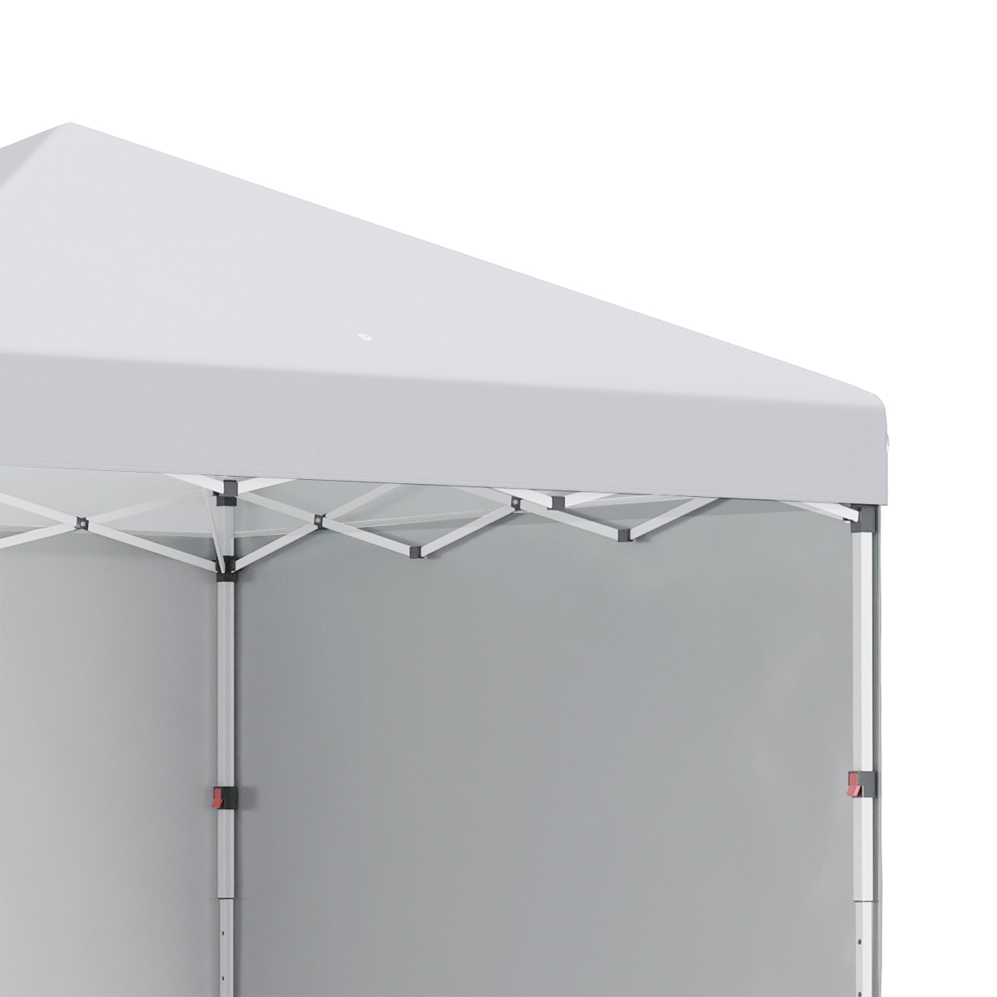 Outsunny 3 x 3 (M) Pop Up Gazebo, UPF 30+ with 2 Sidewalls, Leg Weight Bags and Wheeled Bag, Height Adjustable Party Tent Event Shelter for Garden, Patio, White