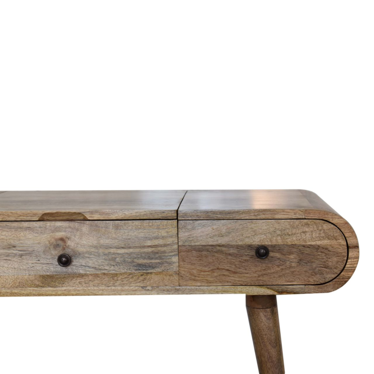 Artisan Furniture Solid Mango Wood Oak-ish Round Dressing Table 100x80x40 cm