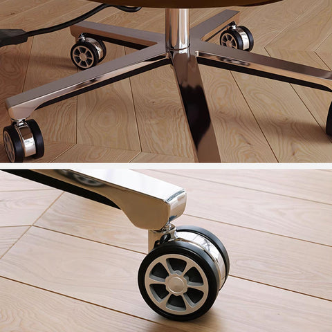 Calder Swivel Office Chair With Wheels, Leathaire