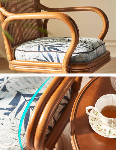 Gentry Swivel Rattan Lounge Chair