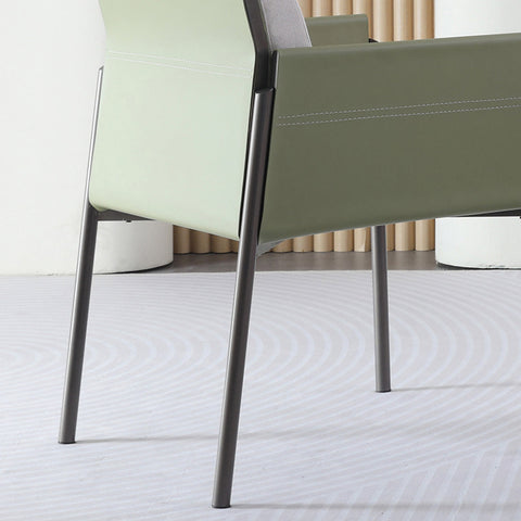 Decker Dining Chair With Armrests, Leather