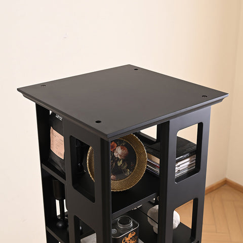 Bartholomew Rotating Bookshelf, Magazine Rack, Solid Wood