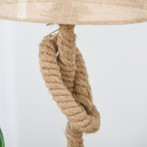 Hemp Rope Linen Shade Table Lamp Beige