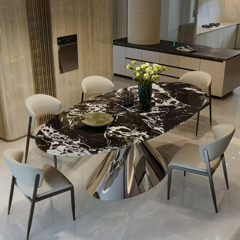 Pires Oval Dining Table, Sintered Stone