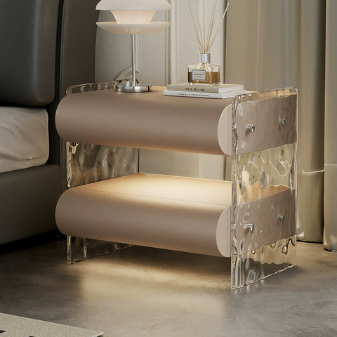 Figueroa Bedside Table With Storage & Light Strip