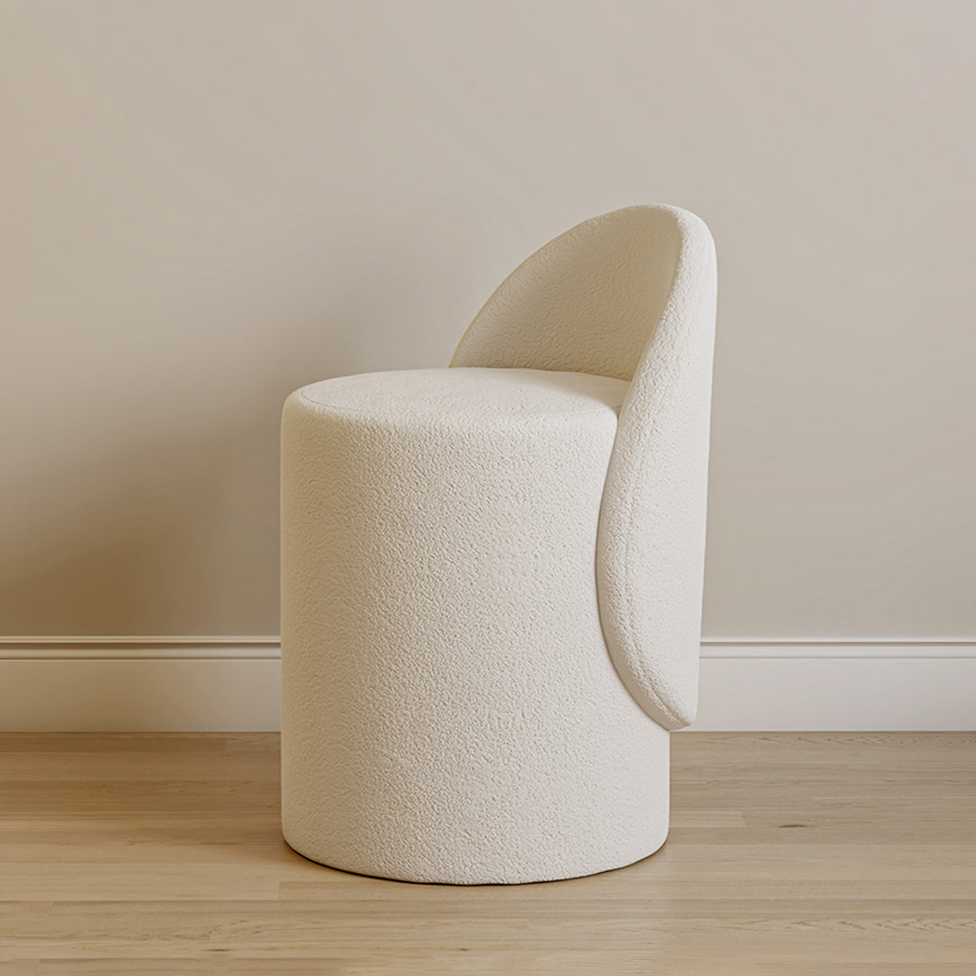 Thiago Narrow Mini Dressing Table For Small Corner, Cream