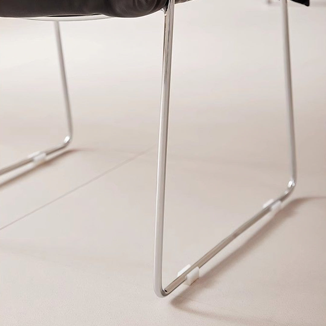 Egan Dining Chair With Armrests, Leather